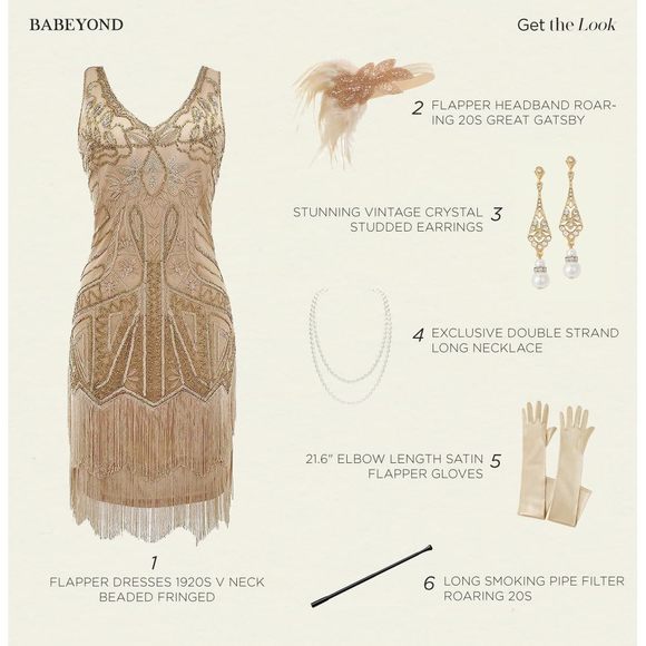 Women's Flapper Dresses Set 1920s V Neck Beaded Fringed Great Gatsby Dress - threedaughtersproperties.com Women's Flapper Dresses Set 1920s V Neck Beaded Fringed Great Gatsby Dress - threedaughtersproperties.com